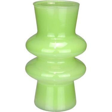 Imagem de Vaso Decorativo Enfeite Casa Eclipse Home&co Leitoso Vidro 20x12x12cm Verde