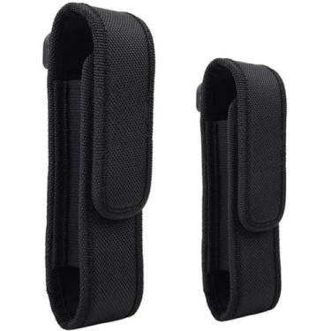 Imagem de Sewzig Pacote com 2 Coldre de lanterna de nylon para cinto de serviço, estojo de transporte pequeno ajustável para lanterna alta de 11 a 14 cm, lanterna tática com capacidade de elasticidade (14 cm)