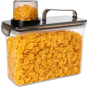 Imagem de Dispenser Dosador 1,9 L Plasútil Trava Mais com Travas Laterais, Bico Direcionador e Copo Medidor Preto