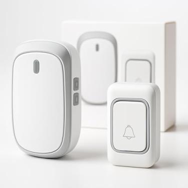 Imagem de Campainha Sem Fio Residencial, Bivolta 110-220V, Longo Alcance de Comunicação, Não Precisa de Cabos, Resistente a Chuva, Kit Completo Com Campainha, Receptor, Pilha e Fixadores, 36 Tipos de Toques