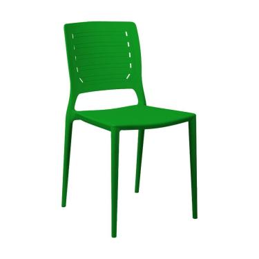 Imagem de Cadeira Empilhável Saturno Verde Em Polipropileno Acrilys