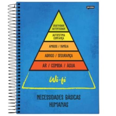Imagem de Caderno Espiral Universitário Capa Dura A4 1 Matéria 80 Folhas Modelo Insano Jandaia Estampa 2
