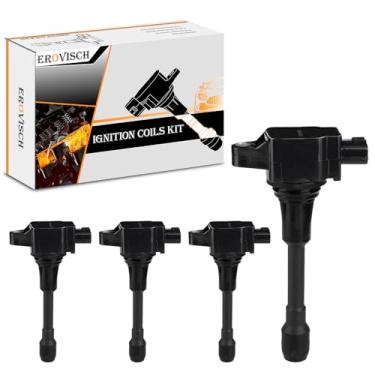 Imagem de Pacotes de bobina de ignição UF719 (conjunto de 4) - Compatível com Nissan Versa 2012 L4 1.8L, 12-19 Versa L4 1.6L, 14-19 Versa Note L4 1.6L - Substitui OEM 224481HC0A 224485RB0A GN10648