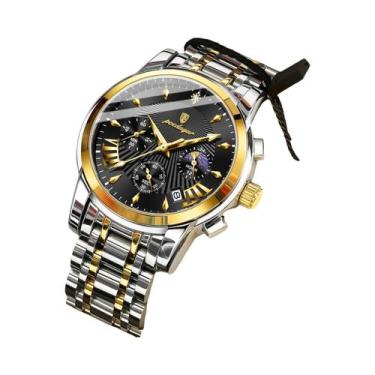 Imagem de Relógio Militar Masculino À Prova D'Água Com Data Luminosa Cronógrafo 