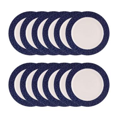 Imagem de Jogo de Pratos Rasos 12 Pcs Mosaico Porcelana Real By Schmidt