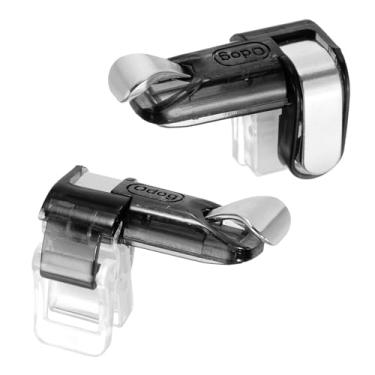 Imagem de PATIKIL 1 par de gatilhos móveis, botão mecânico M7 controlador de jogo para celular combo tiro alvo joystick de jogos para telefones de jogos, preto