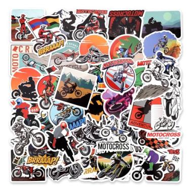 Imagem de 50un Conjunto de Adesivos Motocross, à Prova d'Água Ideais para Garrafas Água Laptops Capacetes Skates e Outras Bicicletas Off-Road Perfeitos para Adolescentes Crianças Adultos