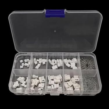 Imagem de 40 conjuntos JST 1,25 conector fêmea macho 1,25 mm passo 2/3/4/5 pinos conector de fio terminal de pino reto