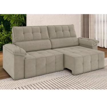 Imagem de Sofá 3 Lugares Retrátil Reclinável 220cm Slim Veludo Santorini Besthou