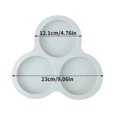 Imagem de Forma De Silicone Para Ovos Com 3 Cavidades Reutilizável Para Air Frye