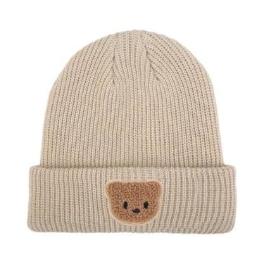 Imagem de Gorro De Inverno Quente De Tricô Com Proteção De Orelha Sólida Para Be