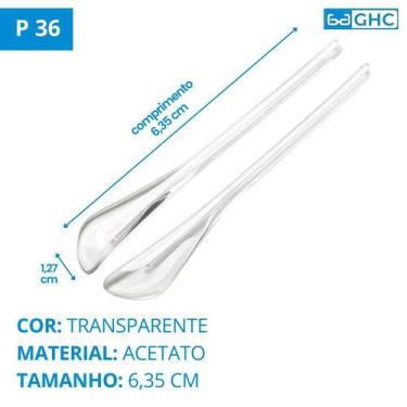 Imagem de 02 Par Ponteira Haste Silicone Acetato 02 Pares Transparente - Ghc Ace