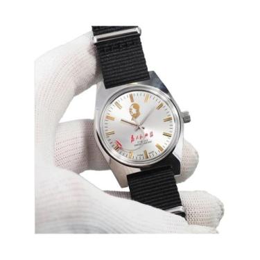 Imagem de Relógio Mecânico Retro Masculino De 36mm, Manual, Shanghai 7120, Visua