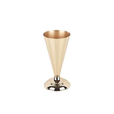 Imagem de Vaso decorativo 2 peças de vaso de flores douradas buquê de flores secas suporte de mesa de festa de casamento de Natal centro de mesa decoração de flores casa artesanato vaso de flores (tamanho