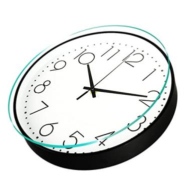 Imagem de Generic Relógio de Parede Silencioso de 8 Polegadas Sem Tique-taque Relógio Redondo Moderno para Sala de Estar Doméstica, de Parede Decorativo Fácil de Ler para Banheiro de Quarto de Sala de Aula de