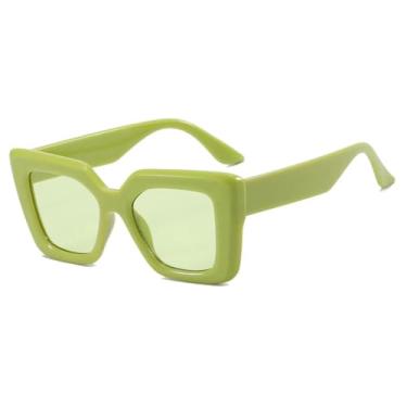 Imagem de Óculos de Sol Jelly Color Gradient Unissex UV400 para Esportes ao Ar Livre, Corrida e Ciclismo, Verde Claro