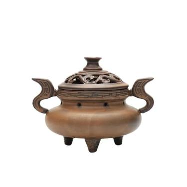 Imagem de Queimador de incenso clássico de cerâmica com três pernas para casa, interior, vintage, para meditação, ioga, spa, decoração de quarto