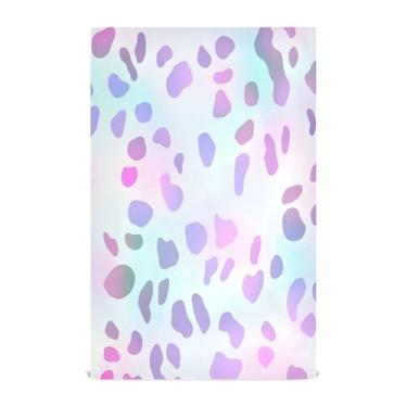 Imagem de Wassud Toalhas de cozinha padrão leopardo toalhas de prato de cozinha 1 pacote panos de prato macios com laço para pendurar toalha de mão de secagem rápida super absorvente toalhas de chá de mesa