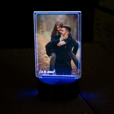 Imagem de Acrílico Store - Luminária com Porta Retratos - Vermelha - LED - Acríl