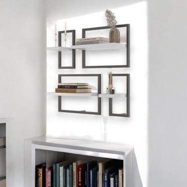 Imagem de Conjunto 4 Prateleiras Industrial Branco - Pleno