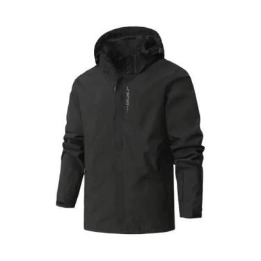 Imagem de Capa De Chuva Masculina Impermeável Com Capuz, Leve E À Prova De Vento