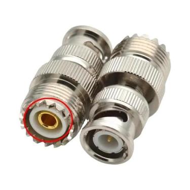 Imagem de Adaptador Conector Coaxial RF UHF Para BNC Macho Para Fêmea Para Anten