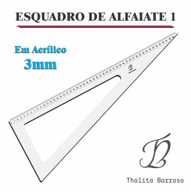 Imagem de Esquadro De Alfaiate 1 Acrilico 3Mm Thalita Costura - Fenix