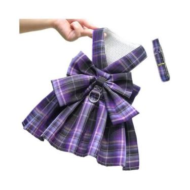 Imagem de Coleira Peitoral Xadrez Para Pets: Colete Confortável Para Cães E Gato