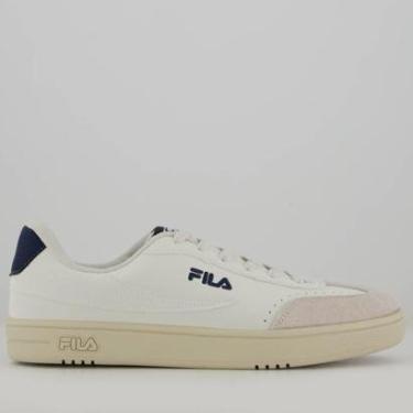 Imagem de Tênis Fila Court 80 Branco e Marinho-Masculino