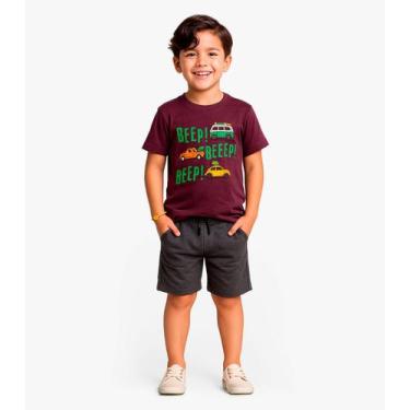 Imagem de Conjunto Infantil Camiseta com Bermuda Select Roxo, G, Roxo