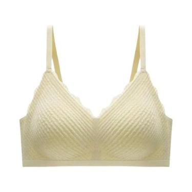 Imagem de Sutiã Feminino Sem Costura De Renda Antiderrapante Com Bojo Fino E Alç