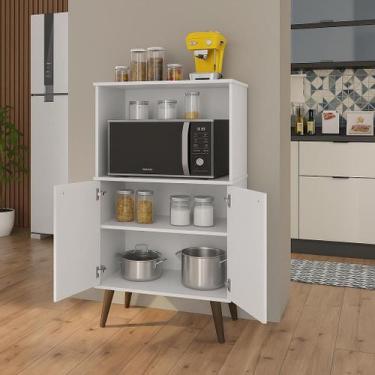 Imagem de Paneleiro Organizador de Cozinha para Microondas e Forno 2 Portas Lisb