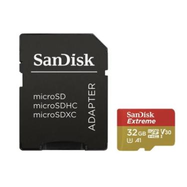 Imagem de Cartão De Memória Microsd 32gb Sandisk Extreme C10 U3 V30 100mb/s