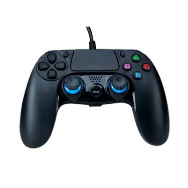 Imagem de Controle Para Ps4 Ps3 E Pc, Dazz Quartum Dualshock, Com Entrada P2, Preto - D62000136.