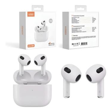 Imagem de Fone De Ouvido Bluetooth Sem Fio Kaidi Kd789 Branco Tws 5.3