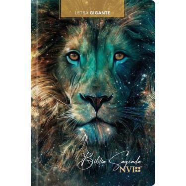 Imagem de Livro - Bíblia Sagrada NVI - Letra Gigante - Leão estrelas
