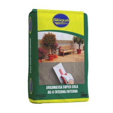 Imagem de Argamassa Super Cola AC2 Interna/Externa Blocos Massa 20kg - SILAQUA