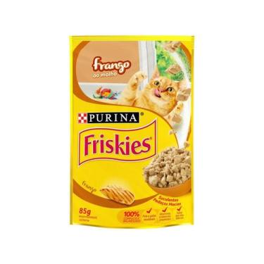 Imagem de Ração Úmida para Gato Adulto Sachê - Friskies Frango ao Molho 85g, Fra