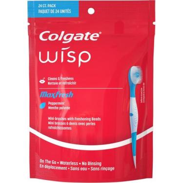Imagem de Colgate Mini Escovas Dentais Wisp MaxFresh Peppermint Menta Portáteis 