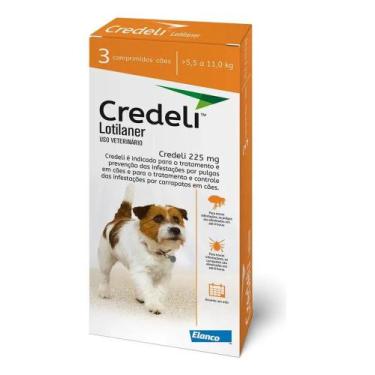 Imagem de Antipulgas E Carrapatos Credeli Cães 5,5 A 11kg 3 Comprimido - Congrat