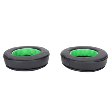 Imagem de Protetores auriculares de reposição, resistentes espessados ​​flexíveis altamente elásticos Protetores auriculares de fácil instalação para HECATE G4 para G4 PRO para G30(Preto Verde)