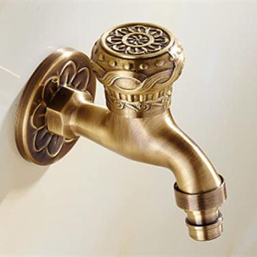 Imagem de Torneira decorativa de latão ao ar livre para jardim torneira antiga retrô máquina de lavar banheiro torneira varanda antigo esfregão torneiras de luxo, 18, china