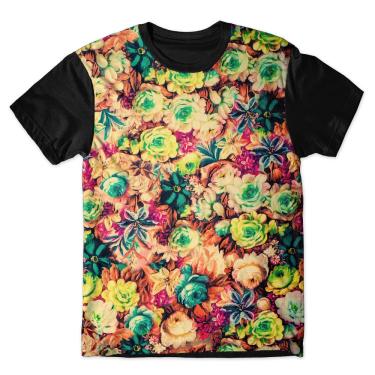 Imagem de Camiseta As Braba Masculina Flores Full Print