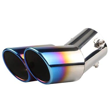 Imagem de Idain Universal Dupla Tomadas Tubo de escape 63 mm Diâmetro Diâmetro Acabamento do tubo de escape Ponta do silenciador de aço inoxidável