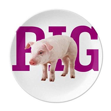 Imagem de Prato de carne decorativo de porcelana para salver, prato de jantar