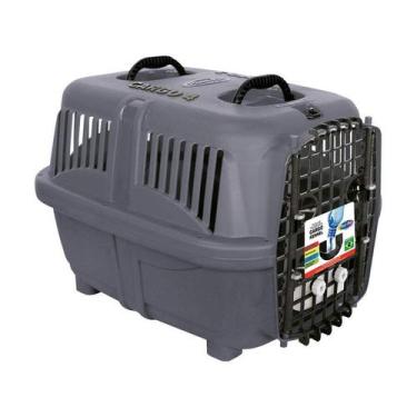 Imagem de Caixa De Transporte Plast Pet Cargo Kennel Taupe Para Cães E Gatos  -
