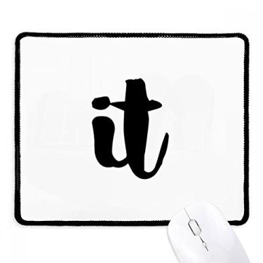Imagem de Mouse pad com citação elegante e escrita à mão com borda costurada preta antiderrapante