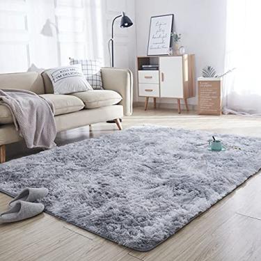 Imagem de jia cool Tapete de área original ultramacio e luxuoso, tapetes macios para uso interno lavável para quartos de crianças, decoração de casa de pelúcia para sala de estar, berçário, quarto, 100 x 200 cm cinza água