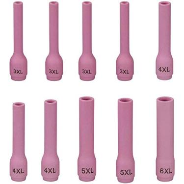Imagem de RIVERWELD TIG Kit de bicos de alumina longos de tamanhos variados 796F74 (#3XL 3/16") 796F75 (#4XL 1/4") 796F76 (#5XL 5/16") 796F77 (#6XL, 3/8") Ajuste de orifício DB SR WP 9 20 25 Tocha TIG 10pk
