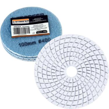 Imagem de Kit 5 Disco de Lixa Diamantada Polir Mármore Granito Porcelanato Marmoraria - Starfer